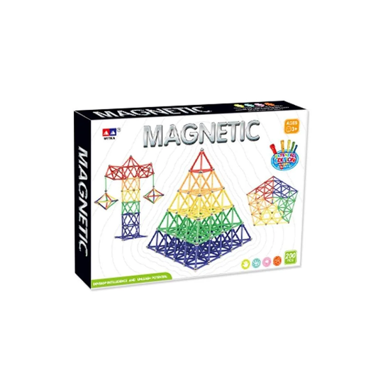 Witka - Magnetisk byggesæt, 200 dele (58 mm)
