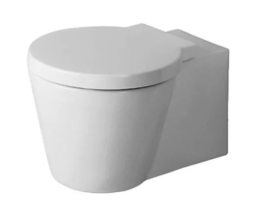Duravit Starck 1 vegghengt toalett m/skjult montering & WonderGliss, hvit