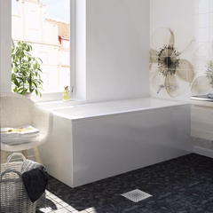Sanipro Forma Rektangulært Badekar 150-180 Hvit / 160cm