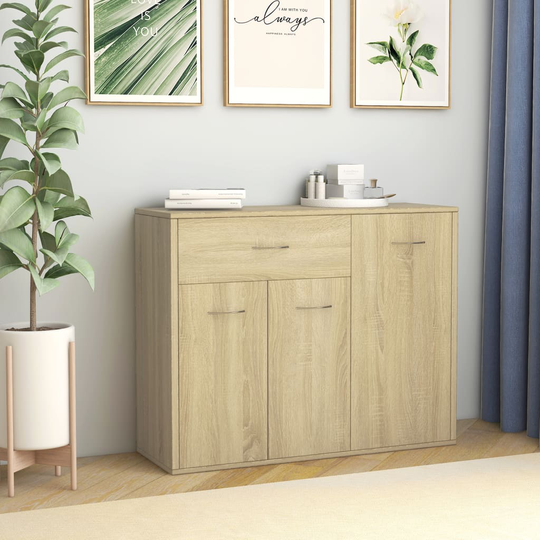 vidaXL skænk 88x30x70 cm konstrueret træ sonoma-eg