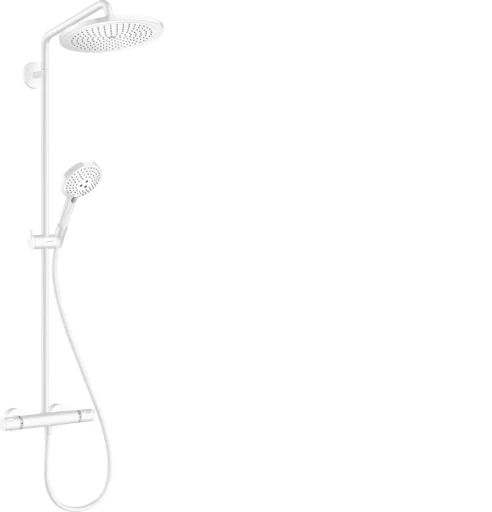 Hansgrohe Croma Select S 280 komplett dusjsystem m/Raindance Select hånddusj, matt hvit