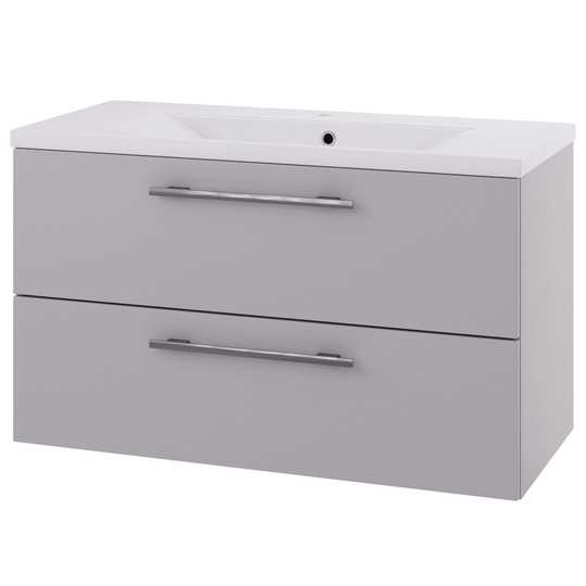 Linn Bad Ingrid D45cm Servantskap Grå Matt / 100cm 2 Skuffer