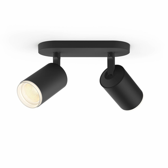 Fugato plate / spiral black 2x5.7W 230V (Sort)