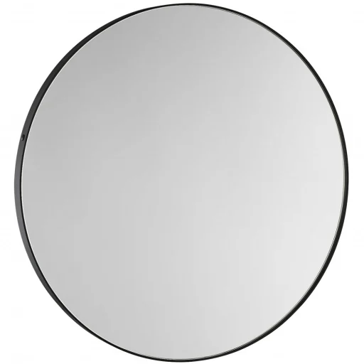 Lavabo speil, Ø50 cm, matt sort