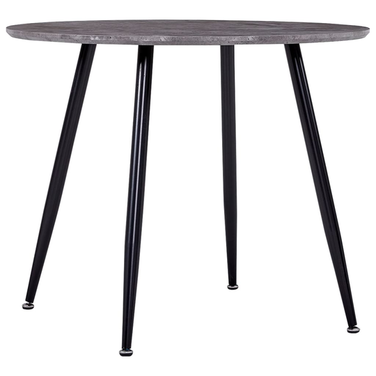 vidaXL spisebord 90 x 73,5 cm MDF betongrå og sort