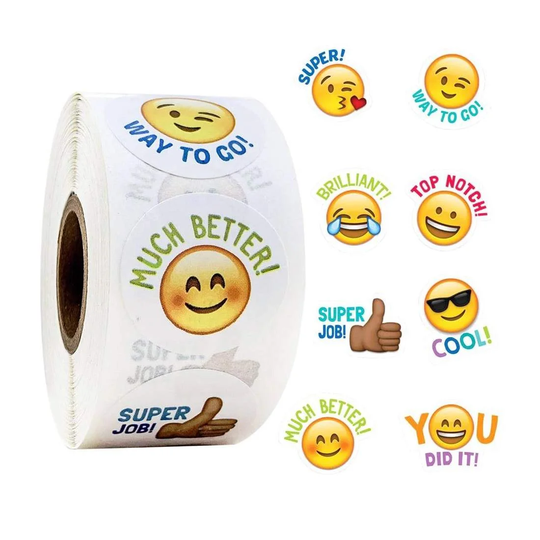 500x Klistermærker - Emoji