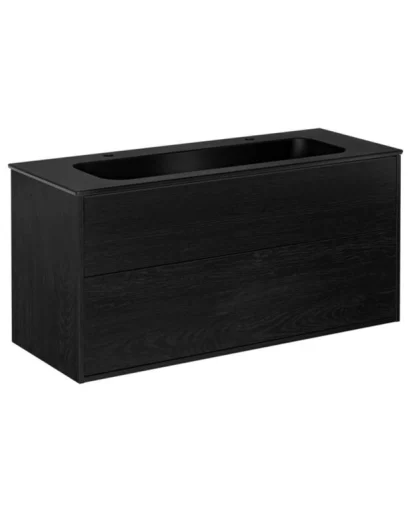 Gustavsberg Artic møbelpakke, 120x46,5 cm, sort ask/sort