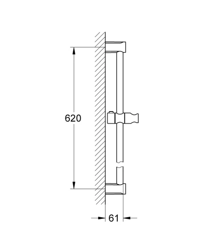 Grohe Tempesta Cosmopolitan dusjstang, 600mm