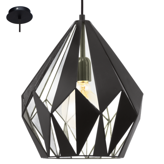 Carlton 1 pendant (sort)