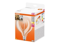 OSRAM LED STAR+ GLOWdim - LED-filament-lyspære - form: G125 - klar finish - E27 - 7 W (tilsvarende 60 W) - klasse E - indstilleligt varmt hvidt lys - 2200-2700 K