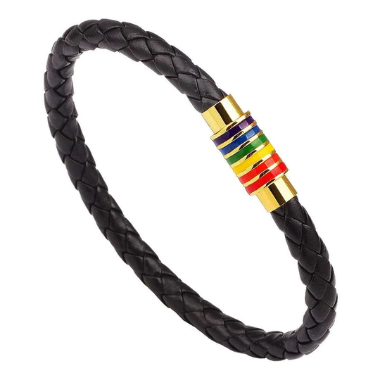 Pride Armbånd - Golden Rainbow - Magnetisk