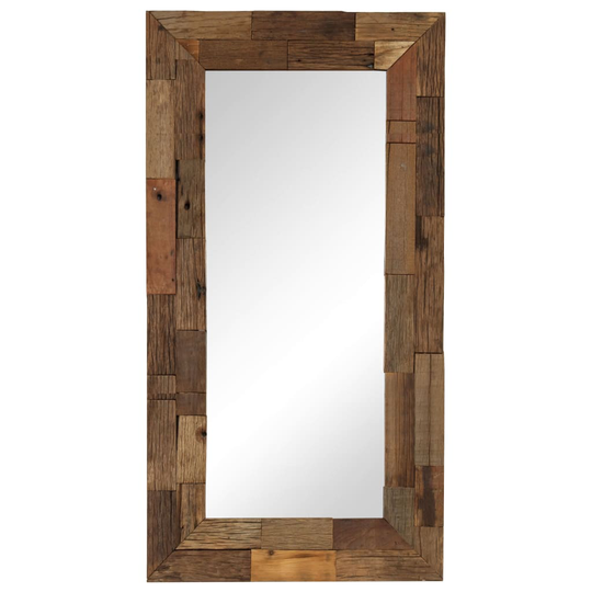 vidaXL spejl 50 x 110 cm massivt genbrugstræ