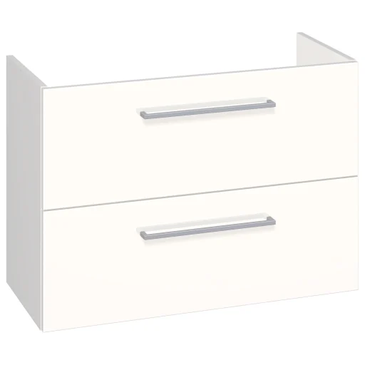Dansani Mido+ servantskap med 2 skuffer, bredde: 80 cm, blank hvit