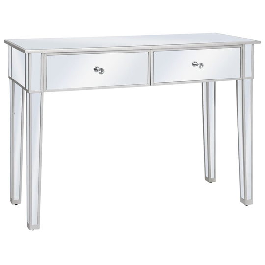 vidaXL konsolbord med spejl MDF og glas 106,5 x 38 x 76,5 cm