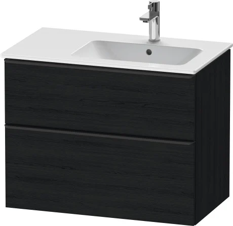 Duravit D-Neo servantskap, 81x46,2 cm, høyre, sort eik