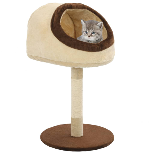 vidaXL kradsetræ til katte med sisal-kradsestolpe 72 cm beige og brun