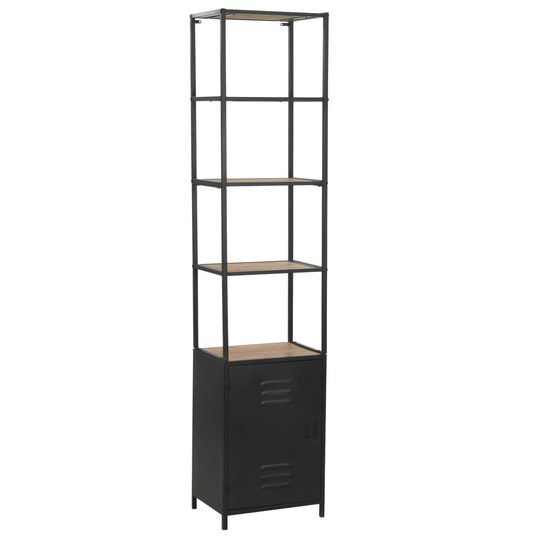 vidaXL bogreol 40,5x32,5x180 cm massivt grantræ og stål