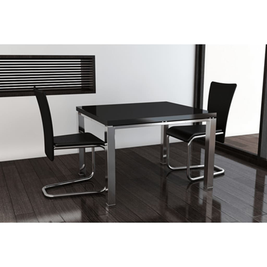 vidaXL spisebordsstole med cantilever 2 stk. kunstlæder sort