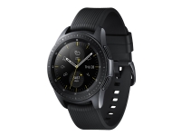 Samsung Galaxy Watch - 42 mm - sort - smart ur med bånd - silikone - display 1.2 - 4 GB - Wi-Fi, LTE, NFC, Bluetooth - 4G - 49 g