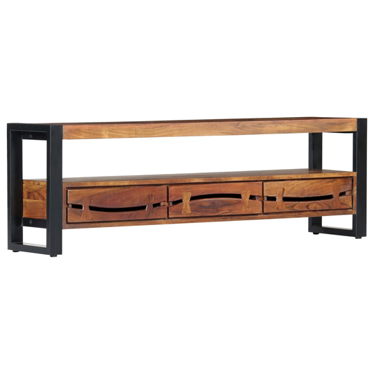 vidaXL tv-skab 140 x 30 x 45 cm massivt akacietræ