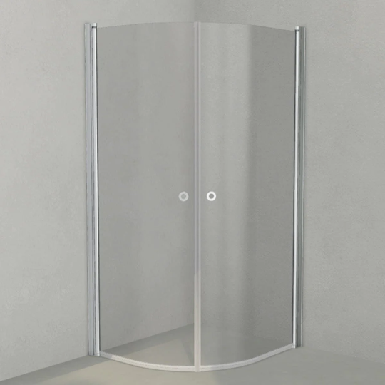 INR Iconic Nordic Rooms Dusjhjørne Linc Niagara Original, Grått Glass Matt Aluminium / 90x100cm