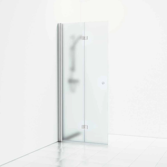 Svedbergs Skoga Dusjdør Leddet Matt Aluminium / 97cm Frostet Glass