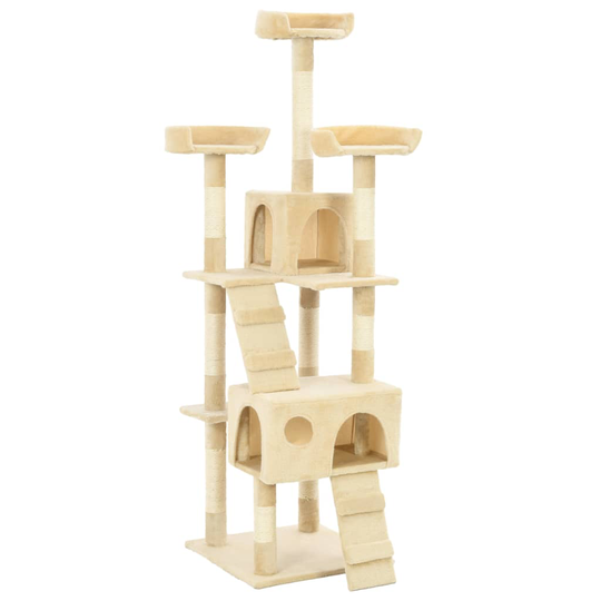 vidaXL kradsetræ til katte med sisal 170 cm beige