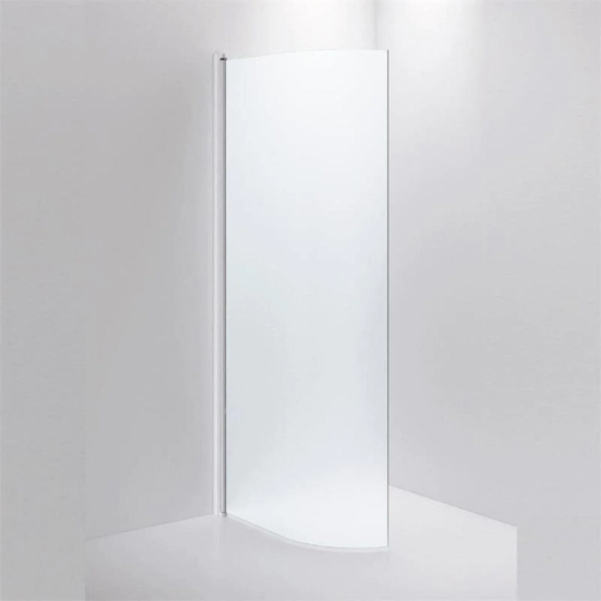 INR Iconic Nordic Rooms Dusjvegg Linc Josephine B78 og B88cm Hvit Matt / 78cm Frostet Glass