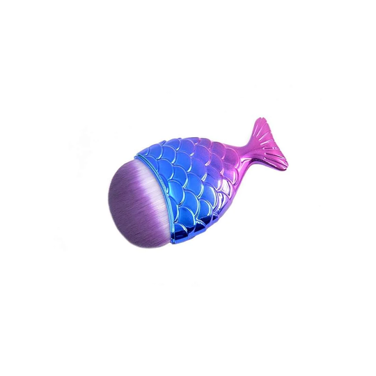 Makeupbørste, Mermaid - Blå, rund