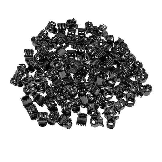 100x Små Hårklemmer - Sort