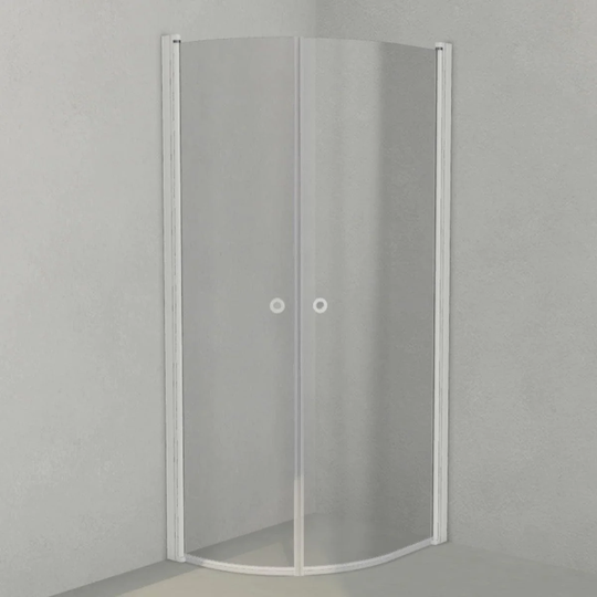 INR Iconic Nordic Rooms Dusjhjørne Linc Niagara Original, Grått Glass Hvit Matt / 70x90cm