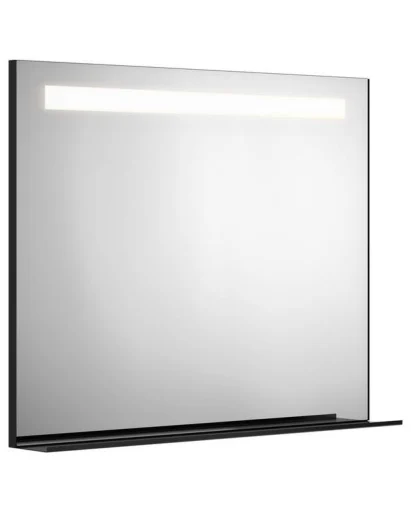 Gustavsberg speil med hylle, LED, 100x80,2 cm, sort
