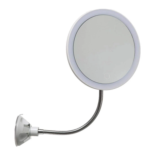 Spejl med sugekop og LED - 5x forstørrelse