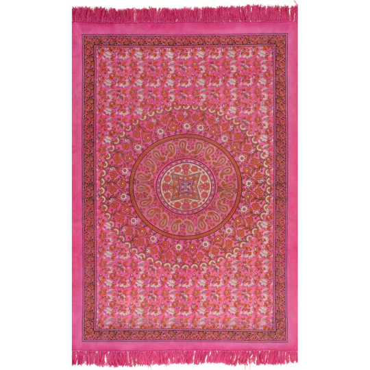 vidaXL kilim-tæppe med mønster bomuld 160 x 230 cm fuchsia