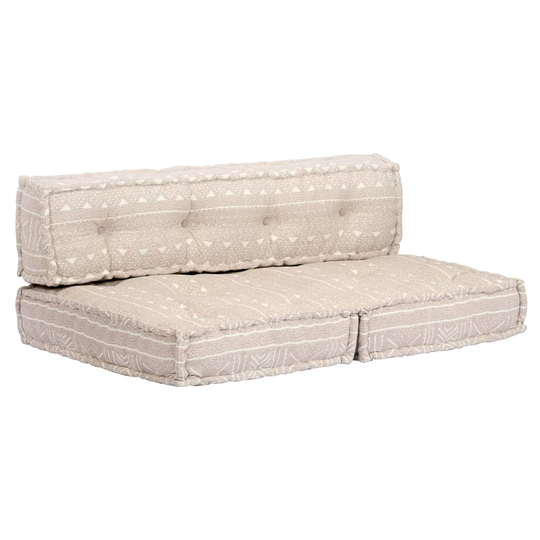 vidaXL puf stof beige