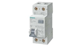 SIEMENS Kombiafbryder type A, C-karakteristik 8A, 1polet+nul 30mA udløsestrøm, 6kA kortslutningsbrydeevne 2 modul bredde