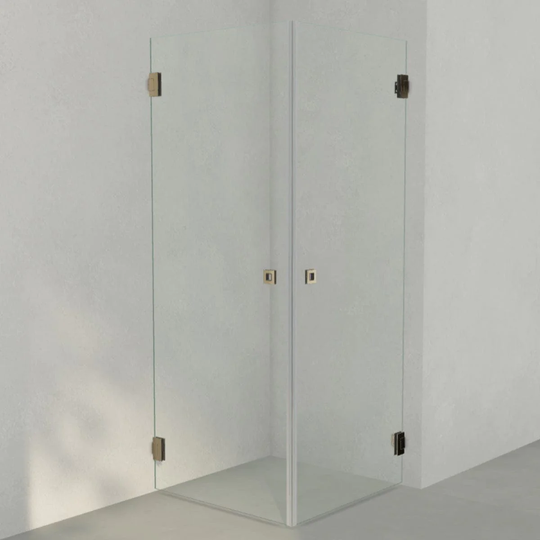 INR Iconic Nordic Rooms Dusjhjørne ARC 12 Original Svart Matt / 90x90cm Klart Glass