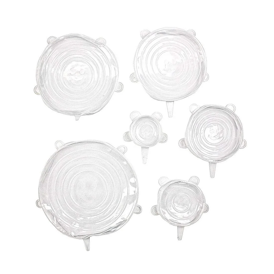 6x Hvide silikonelåg