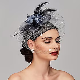 Dronning Elizabeth Audrey Hepburn Retro / vintage 1950-tallet 1920-tallet Hodeplagg Party-kostyme Fascinator-hatt Dame Kostume Årgang Cosplay Fest / aften Hode