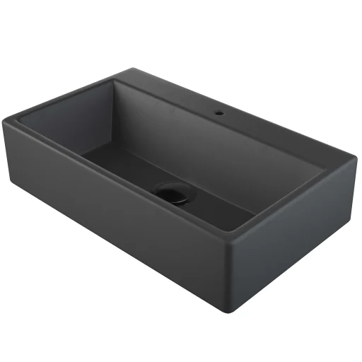 Lavabo Boxo 1080 slim servant, 50 cm, matt sort