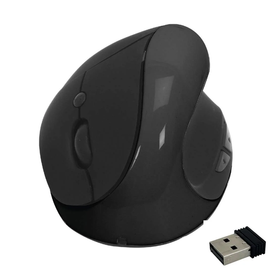 Trådløs computermus med lodret og ergonomisk greb