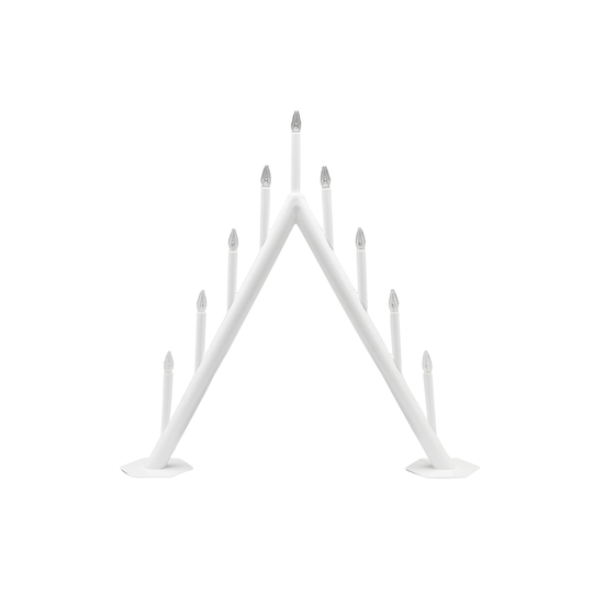 Alex 9-armed metal candlestick LED (hvid)