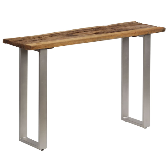 vidaXL konsolbord 120 x 35 x 76 cm genanvendt træ og stål