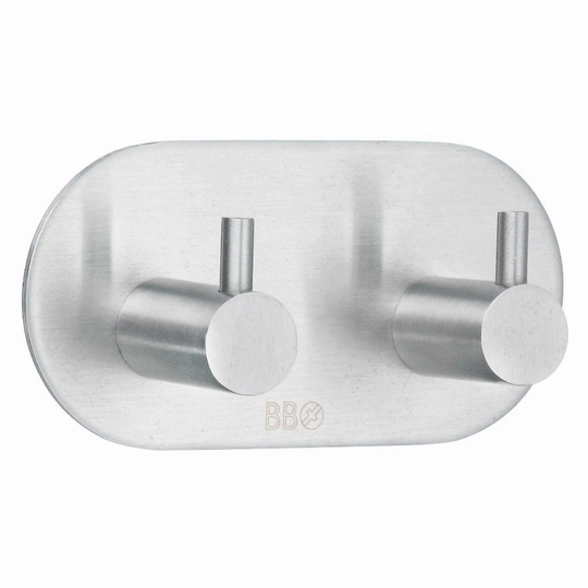 Beslagsboden Dobbel Krok 1102 - Selvklebende Matt Krom