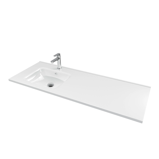 Vikingbad INA D46 Thin Møbelservant B60-180cm - H2cm Hvit / 120cm Venstre