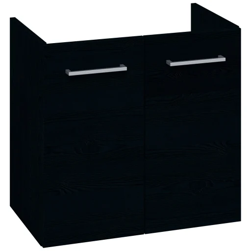 Dansani Mido+ servantskap med 2 luker, bredde: 60 cm, sort struktur