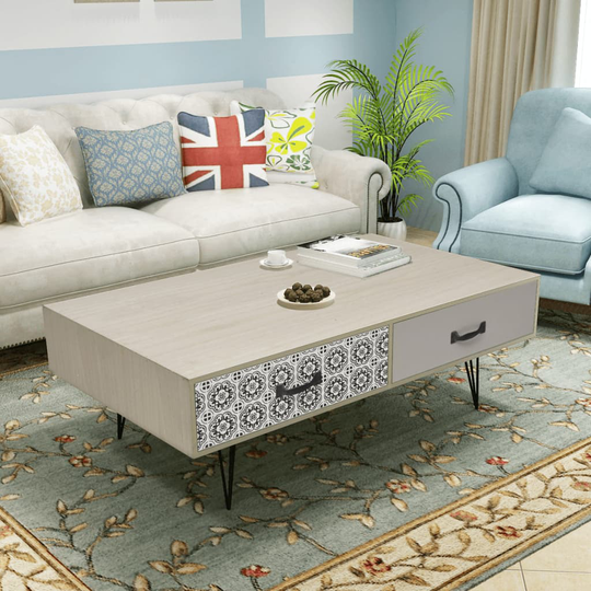 vidaXL sofabord 100x60x35 cm beige