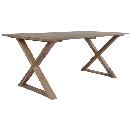 vidaXL havebord 180 x 90 x 76 cm massivt genanvendt teaktræ