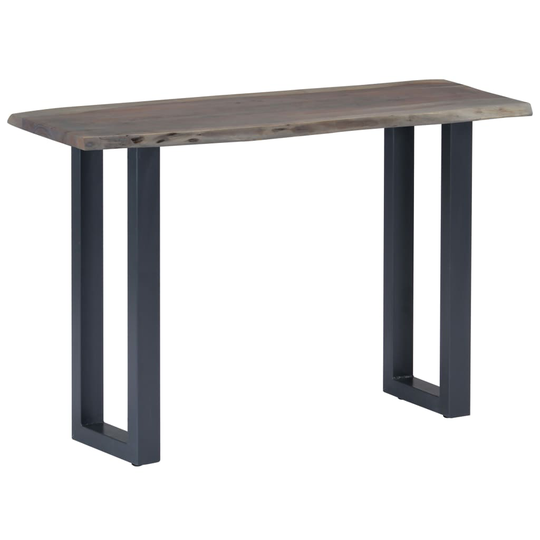 vidaXL konsolbord 115 x 35 x 76 cm massivt akacietræ og jern grå