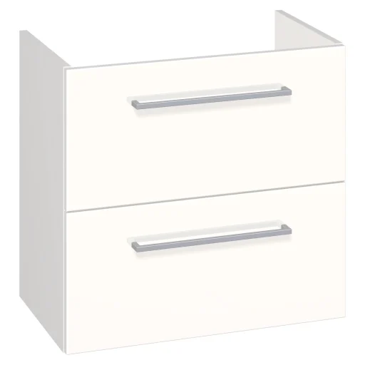 Dansani Mido+ servantskap med utskjæring i båda lådorna, bredd: 60 cm, blank hvit
